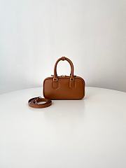Fortok Miu Miu Arcadie Leather Mini Bag Brown 10×19×5cm - 4