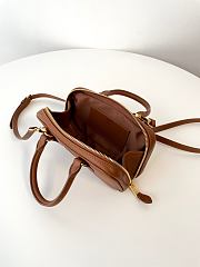 Fortok Miu Miu Arcadie Leather Mini Bag Brown 10×19×5cm - 2