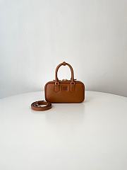 Fortok Miu Miu Arcadie Leather Mini Bag Brown 10×19×5cm - 1