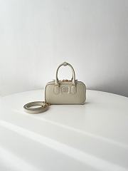 Fortok Miu Miu Arcadie Leather Mini Bag Ivory 10×19×5cm - 1