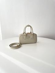 Fortok Miu Miu Arcadie Leather Mini Bag Ivory 10×19×5cm - 5