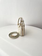 Fortok Miu Miu Arcadie Leather Mini Bag Ivory 10×19×5cm - 4