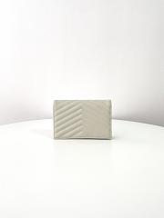 Fortok Saint Laurent Cassandre Envelope Chain Wallet Silver Hardware Ivory 19x12.5x3.5cm - 3