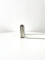 Fortok Saint Laurent Cassandre Envelope Chain Wallet Silver Hardware Ivory 19x12.5x3.5cm - 4