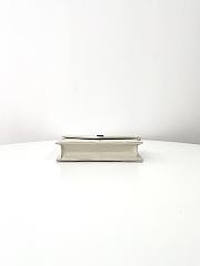 Fortok Saint Laurent Cassandre Envelope Chain Wallet Silver Hardware Ivory 19x12.5x3.5cm - 6