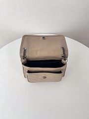 Fortok Saint Laurent Women's Niki Baby Shoulder Bag in Vintage Leather Brown 21x16x7.5cm - 5