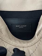 Fortok Saint Laurent Women's Niki Baby Shoulder Bag in Vintage Leather Brown 21x16x7.5cm - 2