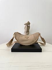 Fortok Prada Re-Nylon Demi-lune shoulder bag Camel Brown 30 x 13.5 x 6cm - 1