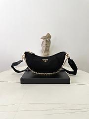 Fortok Prada Re-Nylon Demi-lune shoulder bag Black 30 x 13.5 x 6cm - 1