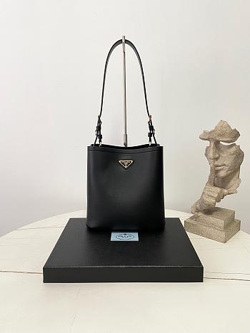 Fortok Prada Medium leather bag Black 21.5×22.5×13cm