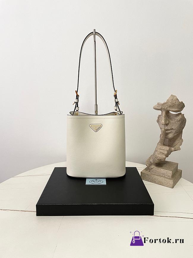 Fortok Prada Medium leather bag White 21.5×22.5×13cm - 1