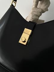 Fortok Prada Cleo brushed leather shoulder bag with clasp closure Black 22×18.5×4.5cm - 2