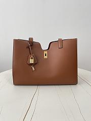 Fortok Celine Cabas 16 Soft Tote Bag in tan or brown calfskin leather Brown 37×29×12cm - 1