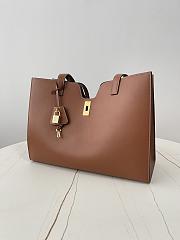 Fortok Celine Cabas 16 Soft Tote Bag in tan or brown calfskin leather Brown 37×29×12cm - 4