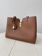 Fortok Celine Cabas 16 Soft Tote Bag in tan or brown calfskin leather Brown 37×29×12cm - 3