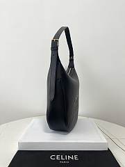Fortok Celine HELOÏSE BAG IN SUPPLE GRAINED CALFSKIN Black 30×28.5×8cm - 5