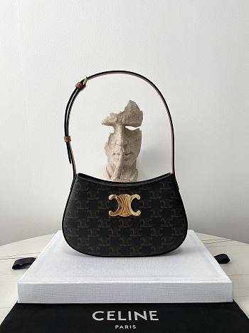 Fortok Celine MEDIUM TILLY BAG IN shiny calfskin 22×13.5×4cm