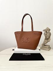 Fortok  CELINE Medium Cabas Anaïs Cuir Triomphe In Grained Calfskin Leather Brown 28×24×12cm - 2