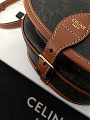 Fortok Celine Medium Folco Bag In Triomphe Canvas And Calfskin Leather 18 X 17 X 6.5cm - 5