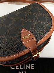 Fortok Celine Medium Folco Bag In Triomphe Canvas And Calfskin Leather 18 X 17 X 6.5cm - 2