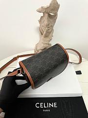 Fortok Celine Medium Folco Bag In Triomphe Canvas And Calfskin Leather 18 X 17 X 6.5cm - 3