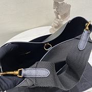 Fortok Celine Sangle Bucket Bag in Grained Calfskin Women Black 23×33×17cm - 6