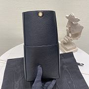 Fortok Celine Sangle Bucket Bag in Grained Calfskin Women Black 23×33×17cm - 3