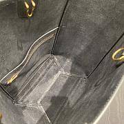 Fortok Celine Sangle Bucket Bag in Grained Calfskin Women Black 23×33×17cm - 2