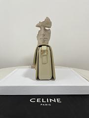 Fortok Celine Shiny Calfskin Teen Triomphe Bag White 18.5×14×6cm - 3