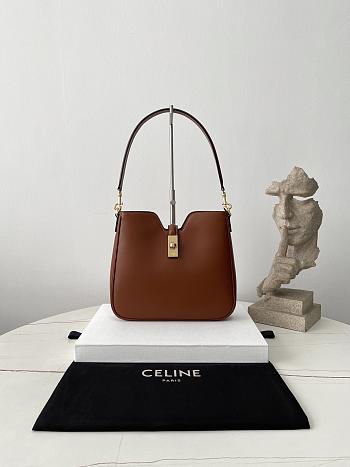 Fortok Celine Camille 16 Soft Bag in Tan 24.5×21.5×5cm 