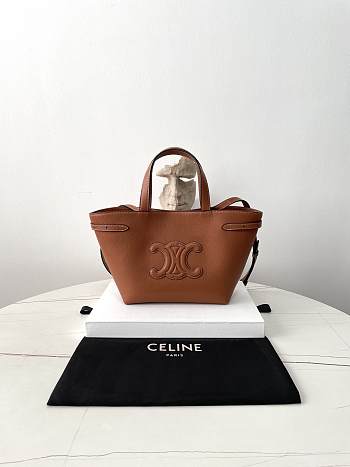Fortok CELINE Mini Cabas Anaïs Cuir Triomphe In Grained Calfskin Leather Tan 20.5×19×9cm
