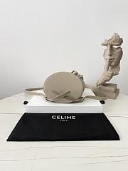 Fortok Celine Bonnie Backpack in smooth calfskin Grey 25×18×13cm - 6