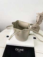 Fortok Celine Bonnie Backpack in smooth calfskin Grey 25×18×13cm - 4