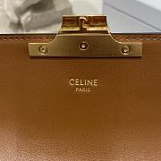 Fortok Celine Chain Shoulder Bag Claude in Triomphe Canvas and Calfskin 20.5×10.5×4cm - 4