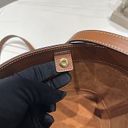 Fortok Celine Small Bucket Cuir Triomphe Shoulder Bag in smooth calfskin leather Brown 30x22x13cm - 5