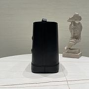 Fortok Celine Small Bucket Cuir Triomphe Shoulder Bag in smooth calfskin leather Black 30x22x13cm - 3