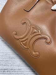 Fortok Celine Smooth Calfskin Cuir Triomphe Cabas Drawstring bag in Tan 44 X 28 X 18cm - 3