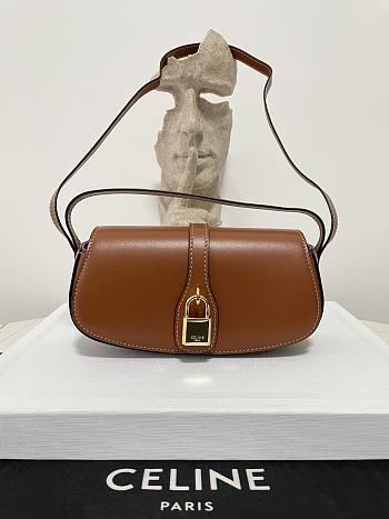 Fortok Celine Tabou Clutch on Strap in smooth calfskin leather 18x8x5cm