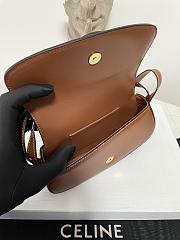 Fortok Celine Tabou Clutch on Strap in smooth calfskin leather 18x8x5cm - 5