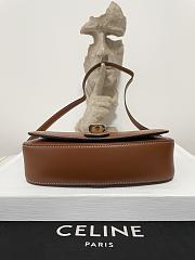 Fortok Celine Tabou Clutch on Strap in smooth calfskin leather 18x8x5cm - 6