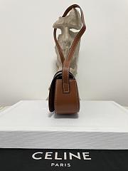 Fortok Celine Tabou Clutch on Strap in smooth calfskin leather 18x8x5cm - 2