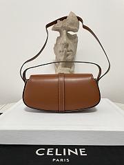 Fortok Celine Tabou Clutch on Strap in smooth calfskin leather 18x8x5cm - 3