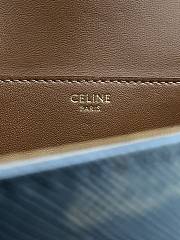 Fortok Celine Tabou Clutch on Strap in smooth calfskin leather in Trimophe Leather Black 18x8x5cm - 5