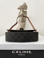 Fortok Celine Tabou Clutch on Strap in smooth calfskin leather in Trimophe Leather Black 18x8x5cm - 3