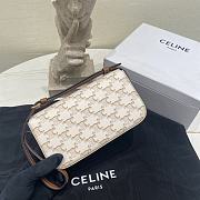 Fortok Women CELINE Shoulder Bag Claude In Triomphe Canvas And Calfskin Leather 20×10×4cm  - 4