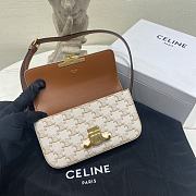 Fortok Women CELINE Shoulder Bag Claude In Triomphe Canvas And Calfskin Leather 20×10×4cm  - 3