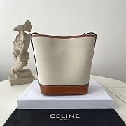 Fortok Celine Small Bucket Cuir Triomphe Brown 30×22×13cm - 3