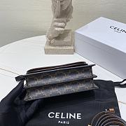 Fortok Celine Wallet on Strap in Triomphe Canvas and Smooth Lambskin 20 X 11.5cm - 4