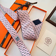 Fortok Hermes Sliding Jockey Twillbi tie Pink  - 5