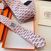 Fortok Hermes Sliding Jockey Twillbi tie Pink  - 2